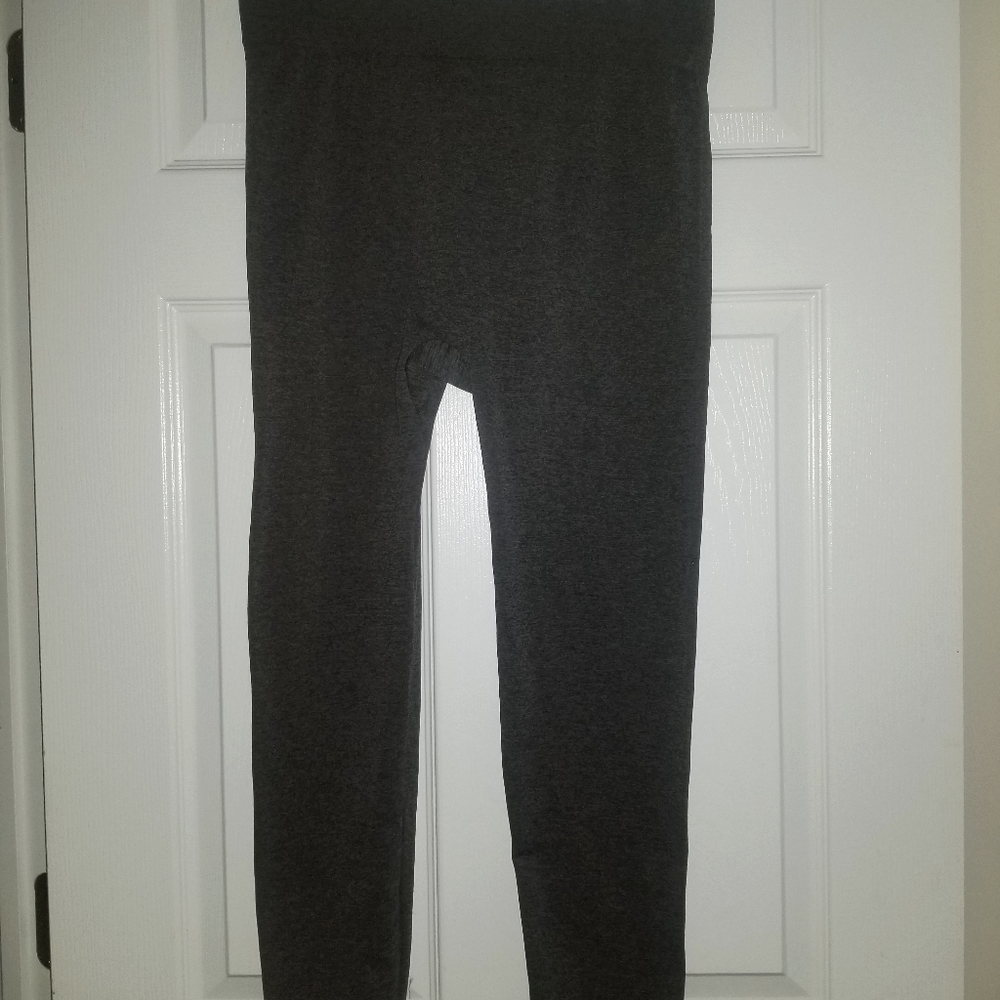 Gray High-Waist Smoothing Leggings - Seamless